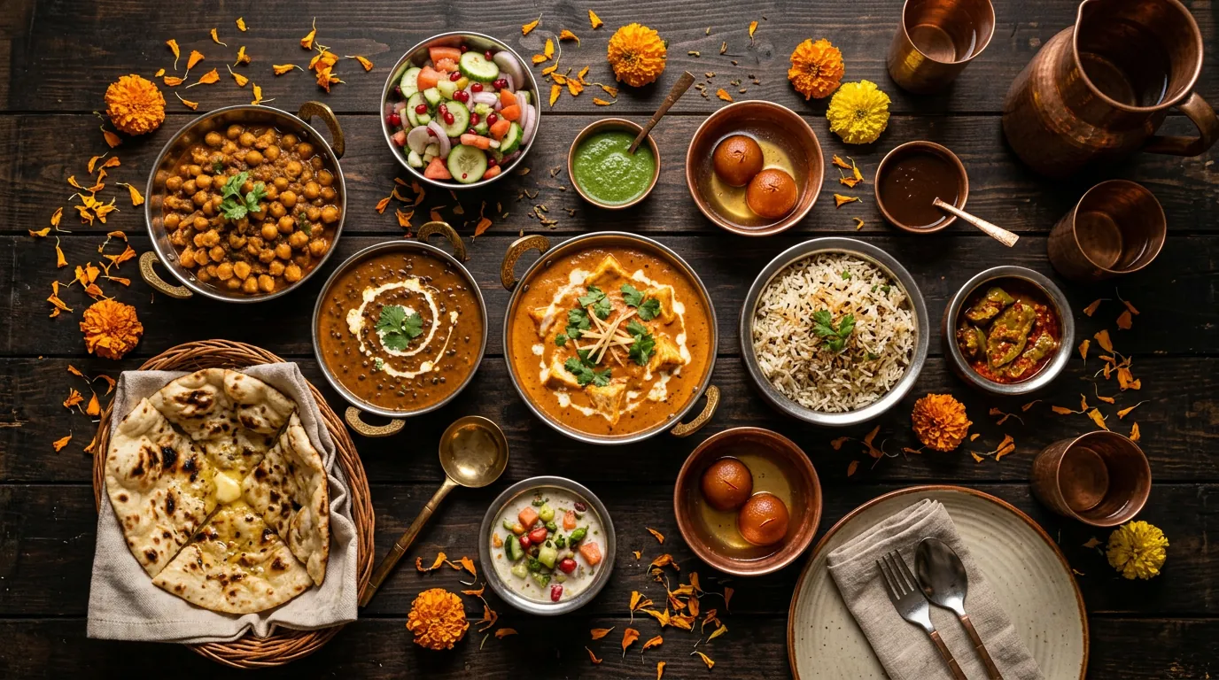 A lavish pure vegetarian feast